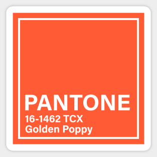 pantone 16-1462 TCX Golden Poppy Sticker